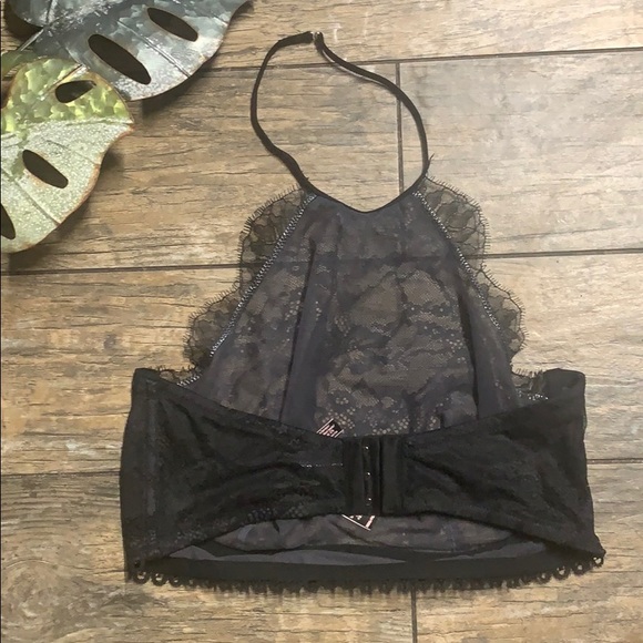 Victoria Secret Black Lace Halter Size 36DD Bra - Picture 2 of 5